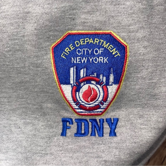 Gray FDNY Embroidered Sweatshirt - Picture 1 of 6